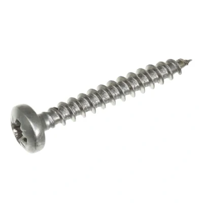 Imagen de SECCARO Tornillo de cabeza semicircular para aglomerado (4 x 30 mm, acero inoxidable, V2A, VA A2, rosca completa, Phillips, PZ, 250 unidades)