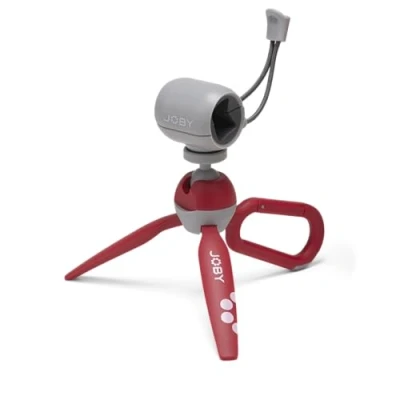 Imagen de JOBY HandyPod Clip Mini Trípode con Mosquetón y Pinza para Smartphone iPhone Galaxy Pixel Cámara Compacta Sony ZV 1 II Color Rojo (JB01840 BWW)