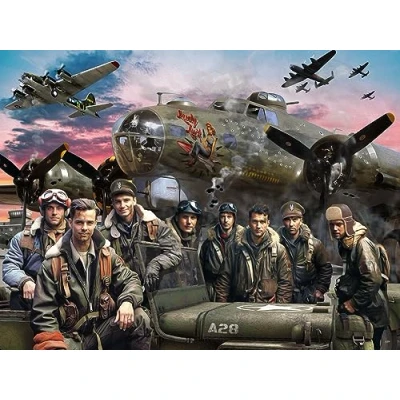 Imagen de Vermont Christmas Company B 17 Flying Fortress rompecabezas de 550 piezas, la Segunda Guerra Mundial para adultos y jóvenes, 24 x 18 pulgadas