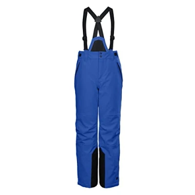 Imagen de Killtec Ksw 79 Bys Ski Pnts Pantalones funcionales de esquí con Peto Desmontable, paranieves y protección en los Bordes, Azul neón, 152 para Niños