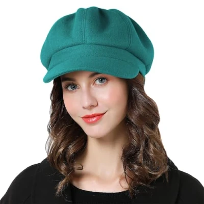 Imagen de Superora Boinas Mujer Francesa Vintage Sombreros de Invierno Clásico Gorro Caliente