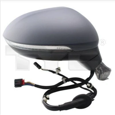 Imagen de Espejo retrovisor Tyc 337 0275 derecha imprimado para ajuste elect. espejo, convexo, calefactable