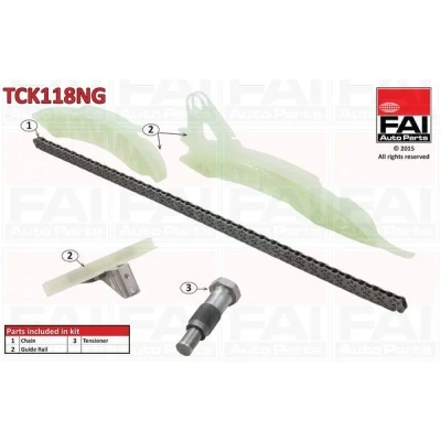 Imagen de FAI AutoParts TCK118NG Juego de Cadena distribución sin juntas, con ruedas dentadas Símplex, pasadores PEUGEOT: 207 Hatchback