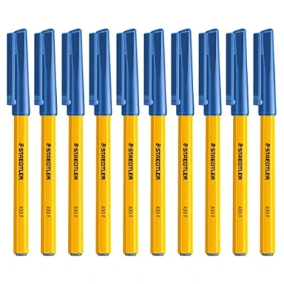 Imagen de Bolígrafo 430, de Staedtler, punta fina 0,3 mm, tinta azul, color Pack of 10