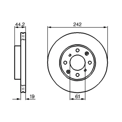 Imagen de BOSCH 0 986 478 503 Disco de freno 241,8 19 4 100 ventilado, ventilación interna aceitado HONDA: CIVIC Hatchback, CRX 2