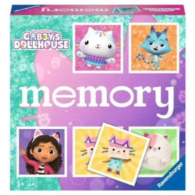 Imagen de Ravensburger Memory 22596 clásico Fans de la Serie Preescolar Gabby&#039;s Dollhouse, Juego Memoria para 2 8 Jugadores a Partir 3 años, Color Black