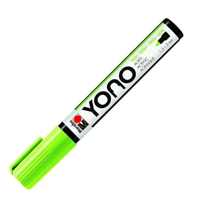Imagen de Marabu YONO 12400103365 Rotulador acrílico (punta redonda japonesa, resistente a la luz y al agua, para casi todas las superficies, 1,5 3 mm)