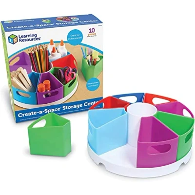 Imagen de Learning Resources Recursos de aprendizaje Centro Create a Space L30.5cm x W30.5cm H11.5cm Aula, hogar, artes y manualidades, carrito almacenamiento