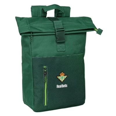 Imagen de REAL BETIS BALOMPIÉ Mochila con Solapa para Portátil de 15.6&quot;, Ideal Diferentes Edades, Cómoda y Versátil, Calidad Resistencia, 28x13x42 cm, Color Verde