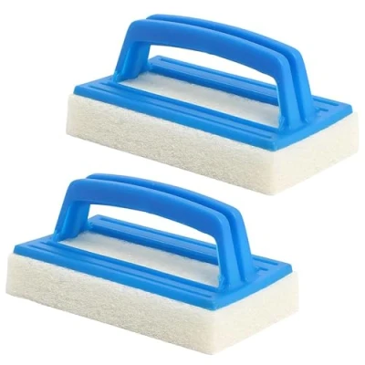Imagen de Roysmart 2 cepillos de esponja para piscina, limpieza piscinas, mano, cepillo piscina con mango, adecuado limpiar la suciedad y el musgo