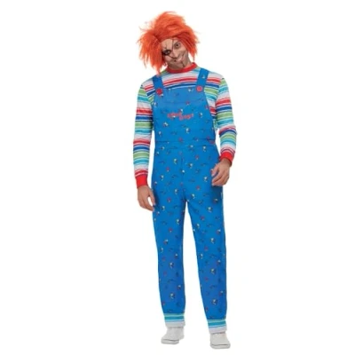Imagen de Smiffys Disfraz de Chucky, Azul, con camiseta y peto color