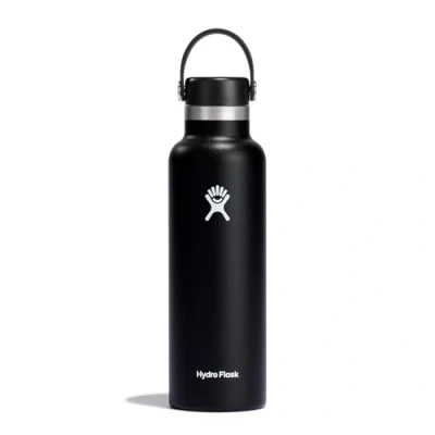 Imagen de Hydro Flask Standard Mouth Botella de Agua 621 ml (21 oz) Acero Inoxidable con Aislamiento al Vacío y Tapa a Prueba Fugas Revestimiento en Polvo Balck