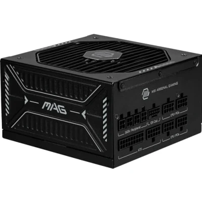 Imagen de MSI mag A850GLS PCIE5, Fuente de alimentación, 850W, 80 Plus Gold, ATX 3.1, Compatible con GPU PCIe 5.1, 12V 2x6 nativos, Conector Dos Colores, alimentación