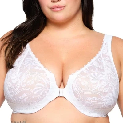 Imagen de Glamorise 9245, Sujetador Copa Completa Liso para Mujer, Blanco (White), 85C (Talla de fabricante: 38C)