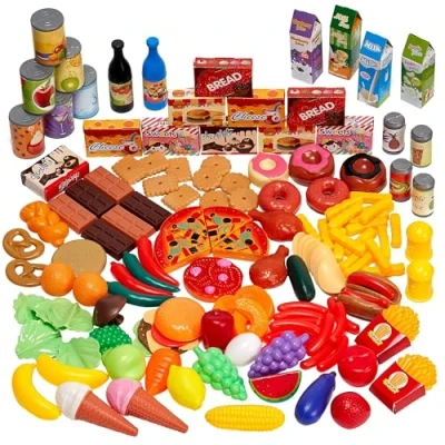 Imagen de THE TWIDDLERS 150 Juguetes de Comida para Niños, Set Cocina Niños Alimentos Juguete, Mini Plástico, Juego simulación Desarrollo imaginativo