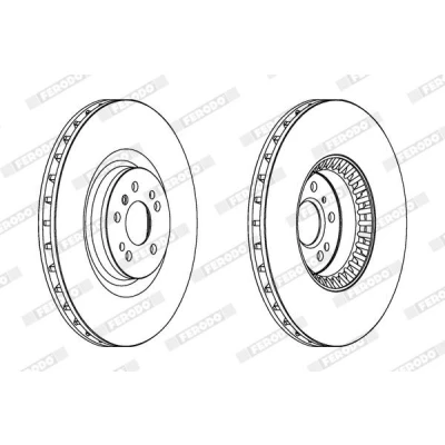 Imagen de FERODO PREMIER DDF1534C 1 Disco de freno 375 32 5 revestido con tornillos MERCEDES BENZ: GL, Clase ML, R