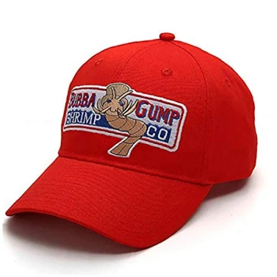 Imagen de Ajustable camarón Gorra de béisbol 1pc Bubba Gump Snapback Sombreros Bordados Operando del Traje Sombrero (Rojo)