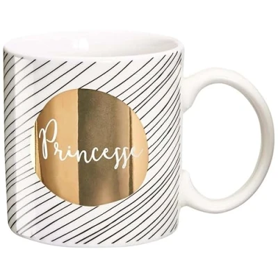 Imagen de Draeger Taza Original de té para regalar a sus seres queridos café porcelana fina 350 ml 8 cm diámetro x 8.5 altura princesa
