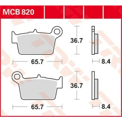 Imagen de TRW Organic Allround MCB820 Juego de pastillas freno