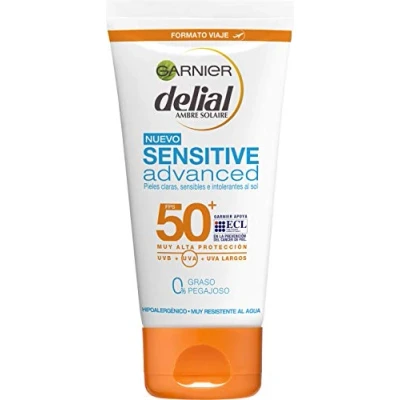 Imagen de Garnier Delial Sensitive Advanced Leche Solar para Pieles Claras, Sensibles e Intolerantes al Sol, IP50+ 50 ml