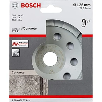 Imagen de Bosch Professional 2608601573 Muela de Vaso Diamante Standard for Concrete, hormigón, 23 x 5 mm, Accesorio para Amoladora, Na, 125 22,23 mm