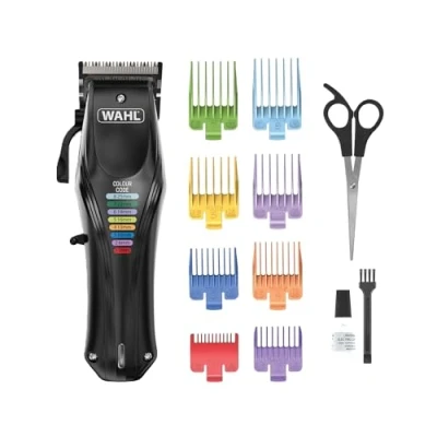 Imagen de Wahl Colour Pro, cortapelos Recargable para Mascotas, con peines codificados, peluquería Canina Completa, bajo Nivel de Ruido, Cable/inalámbrico Perros, Negro