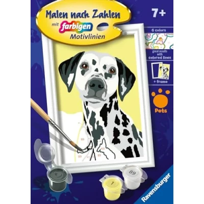 Imagen de Ravensburger Pintura por números 23755 Lindo Perro Niños a Partir de 7 años, Color Amarillo, Mittel (23755)