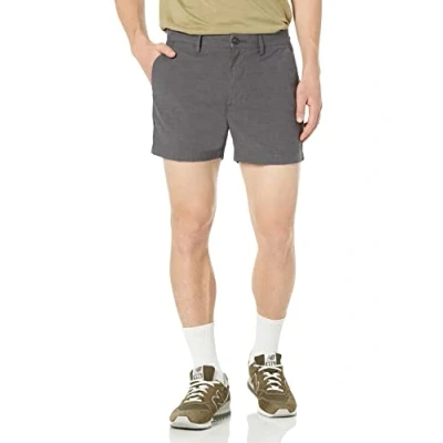 Imagen de Amazon Essentials Pantalón Corto Oxford Ligero de Corte Estrecho con Cómoda Parte Elastizada una longitud 13 cm (Anteriormente Goodthreads) Hombre, Gris, 34W