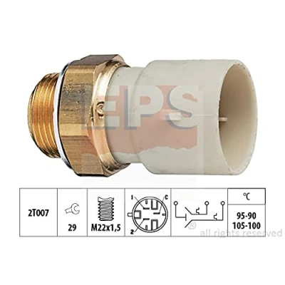 Imagen de KRAFT 9021700 Interruptor de temperatura, ventilador del radiador M22x1,5 OPEL: Astra F Sedán, Calibra A, CC, VAUXHALL: Omega Berlina