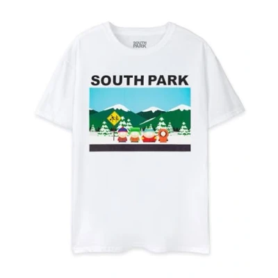 Imagen de South Park Camiseta de Hombre Classic Scene Blanco icónica con gráficos Dibujos Animados Ropa animación Atemporal Mercancía Regalo