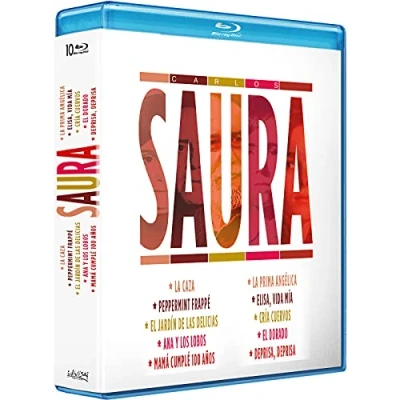 Imagen de Carlos Saura (Blu ray) Pack 10 peliculas: La Caza/Peppermint Frappe/Jardin de las Delicias/Ana y los Lobos/Mama Cumple 100 Años/La Prima Angelica/Elisa,vida mia/Cria Cuervos/El Dorado/Deprisa,deprisa