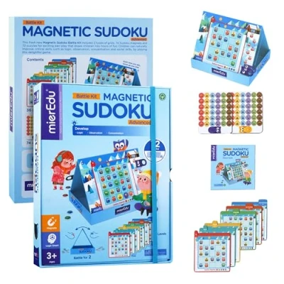 Imagen de MierEdu Sudoku MAGNÉTICO 1 contra Avanzado Imanes y Juguetes, Multicolor (ME333)