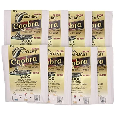 Imagen de 8x Levadura de hidromiel seca 10g / 25L aguamiel Mead vino blanco y tinto.