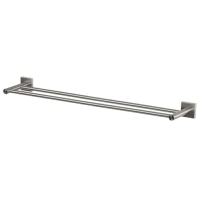 Imagen de Spirella, cromado mate colección Nyo, Toallero con raíl de 60 cms doble 60x12,5, Acero inoxidable, 60X12.5