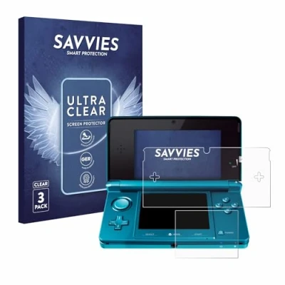 Imagen de savvies Protector Pantalla para Nintendo 3DS (6 Unidades) Película Ultra Transparente