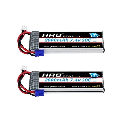 Imagen de HRB 7.4V 2600mAh 30C batería Lipo EC2 para Hubsan H501S Quadcopter