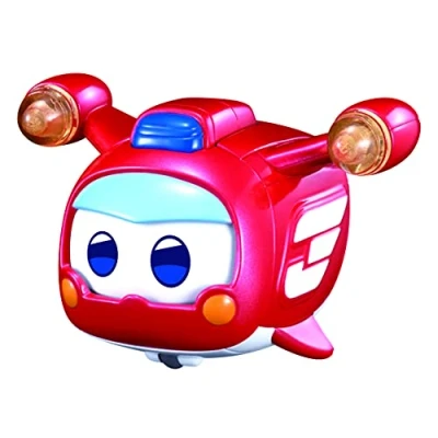 Imagen de Super Wings Toys for 3 4 5 6 7 8 9 Year Old Boy Girl, Jett Pet w/Light Facial Expressions Interchanging Gift, Red