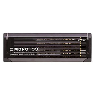 Imagen de Tombow MONO 100 Estuche con 12 Lápices Premium Lapiz de Grafito 3B