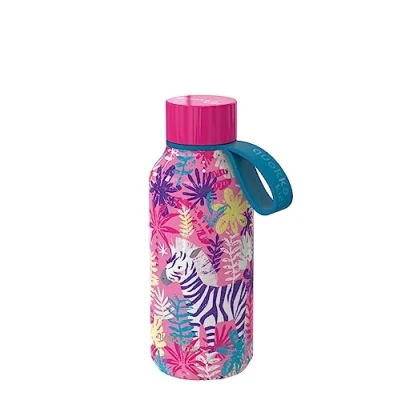 Imagen de Quokka Kids Solid Con Colgador Zebras 330 ML Botellas De Agua Acero Inoxidable Sin BPA Botella Térmica Doble Pared Mantiene el frío y Calor para Niños Adultos
