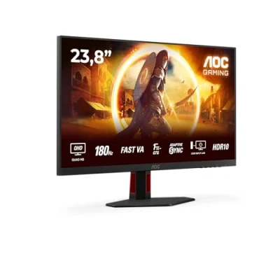Imagen de AOC Gaming Q24G2A Monitor Quad HD de 24 Pulgadas, 180 Hz, 1 ms, Comp. G Sync, HDR10 (2560x1440, 2X HDMI 2.0, 1x DisplayPort 1.4) Negro Rojo