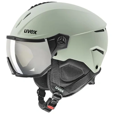 Imagen de Uvex Instinct Visor Ski Helmet, Unisex Adult, Oxid Green Matt, 59 61 cm