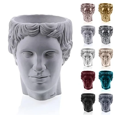 Imagen de CONCRETTE Maceta de hormigón Hermes Diámetro 12 cm No Color Cemento Hecho a Mano en la UE