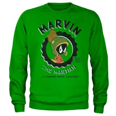 Imagen de Looney Tunes Licenciado Oficialmente Marvin The Martian Camisa de Entrenamiento (Verde), Large