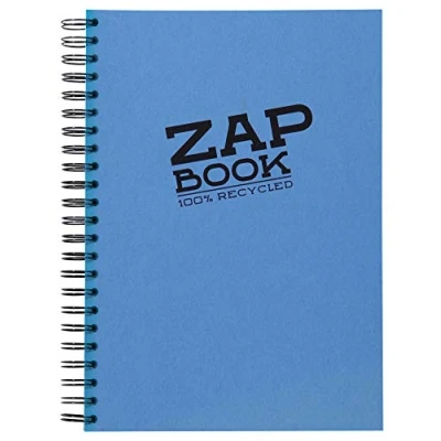 Imagen de Clairefontaine 8354C Carnet Spiralé Zap Book 160 Feuilles Papier Croquis 100% Recyclé A4 21x29,7 cm 80g Couleur de Couverture Aléatoire (4 coloris vifs possible)