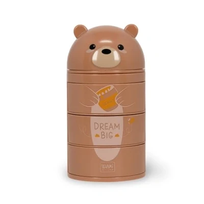 Imagen de Legami organizador de escritorio, escritorio con 3 cajones apertura lateral, compartimento superior cierre deslizante, Tema Teddy Bear