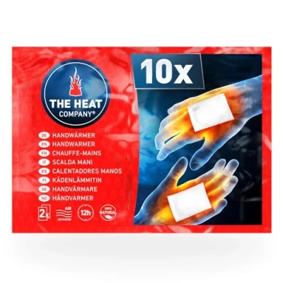 Imagen de THE HEAT COMPANY Calentadores Manos 10 Pares Extra CÁLIDO Calienta Bolsillos 12 Horas de Calientes Calor instantáneo Activado por Aire Puro Natural