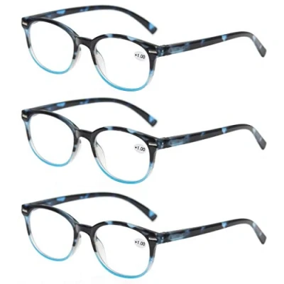 Imagen de MODFANS Un Pack de 3 Gafas Lectura 1.75/Gafas para Presbicia Mujeres,Buena Vision Ligeras Comodas,Vista Cerca/Vista Cansada,Colores Azul