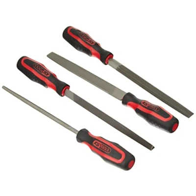 Imagen de KS Tools 713.3004 SCS Juego de limas taller, 4 pzs, en sistema modular 1/3