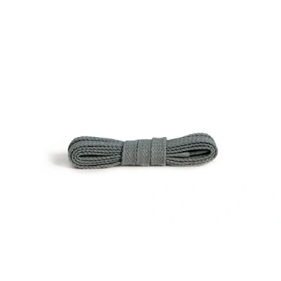 Imagen de Kaps cordones planos, de algodón 100%, hechos en Europa, 1 par, muchos colores y longitudes (90 cm 5 a 6 pares ojales / 84 gris oscuro)