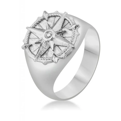 Imagen de Akitsune Guidance Anillo silvercoloured, Hombre, Talla: 57, Silver coloured